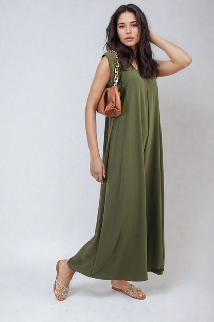 She Wears Glory™ Ruffle Sleeve V-Neck Loose Waist Wide Leg Jumpsuit