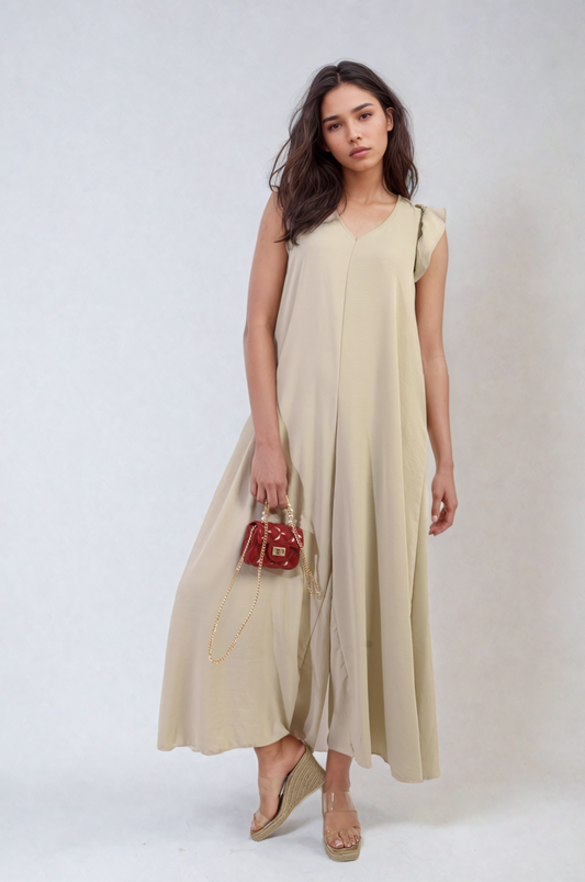 She Wears Glory™ Ruffle Sleeve V-Neck Loose Waist Wide Leg Jumpsuit
