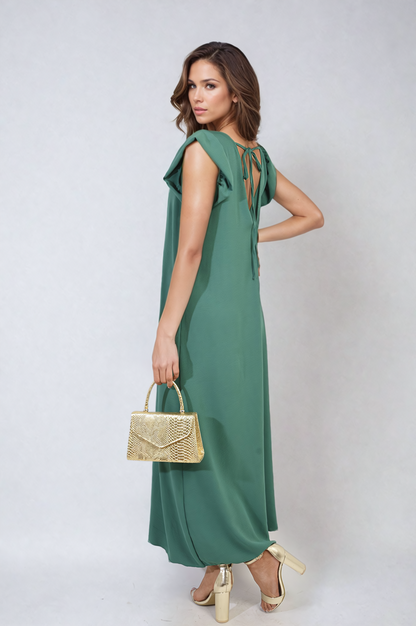 She Wears Glory™ Ruffle Sleeve V-Neck Loose Waist Wide Leg Jumpsuit