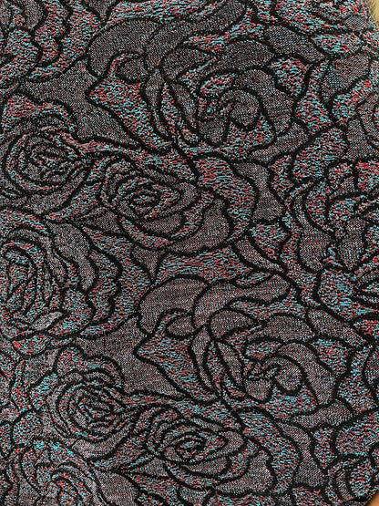 Long Sleeve Glitter Floral Pattern Top - She Wears Glory Beverly Hills