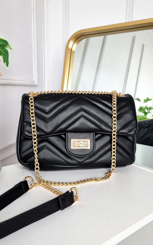 She Wears Glory™ Faux Leather Chain Strap Shoulder Bag