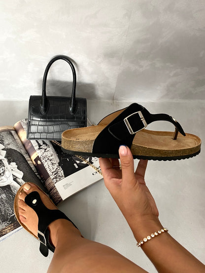 She Wears Glory™ T-strap Slip On Flat Thong Sandals