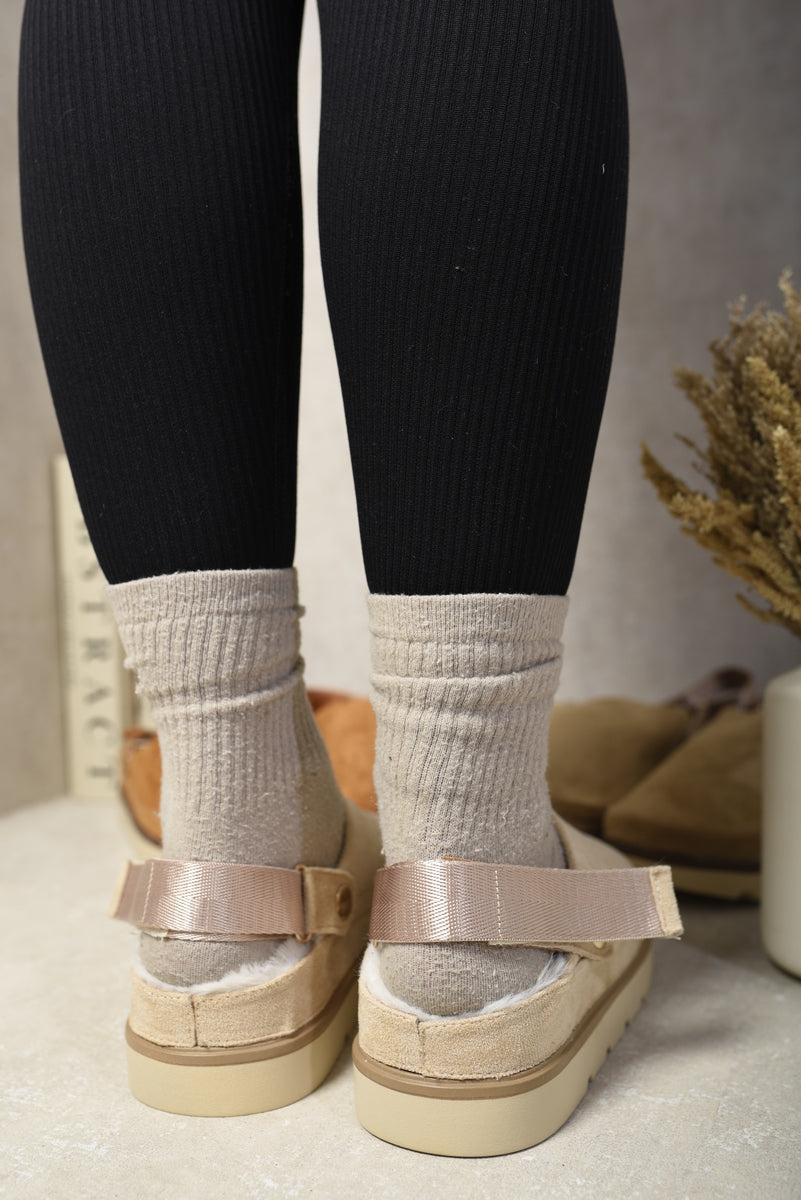 She Wears Glory™ Faux Fur Slingback Closed Toe Clogs