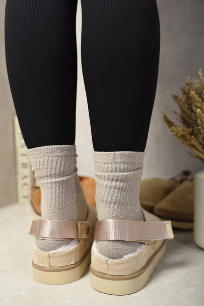 She Wears Glory™ Faux Fur Slingback Closed Toe Clogs