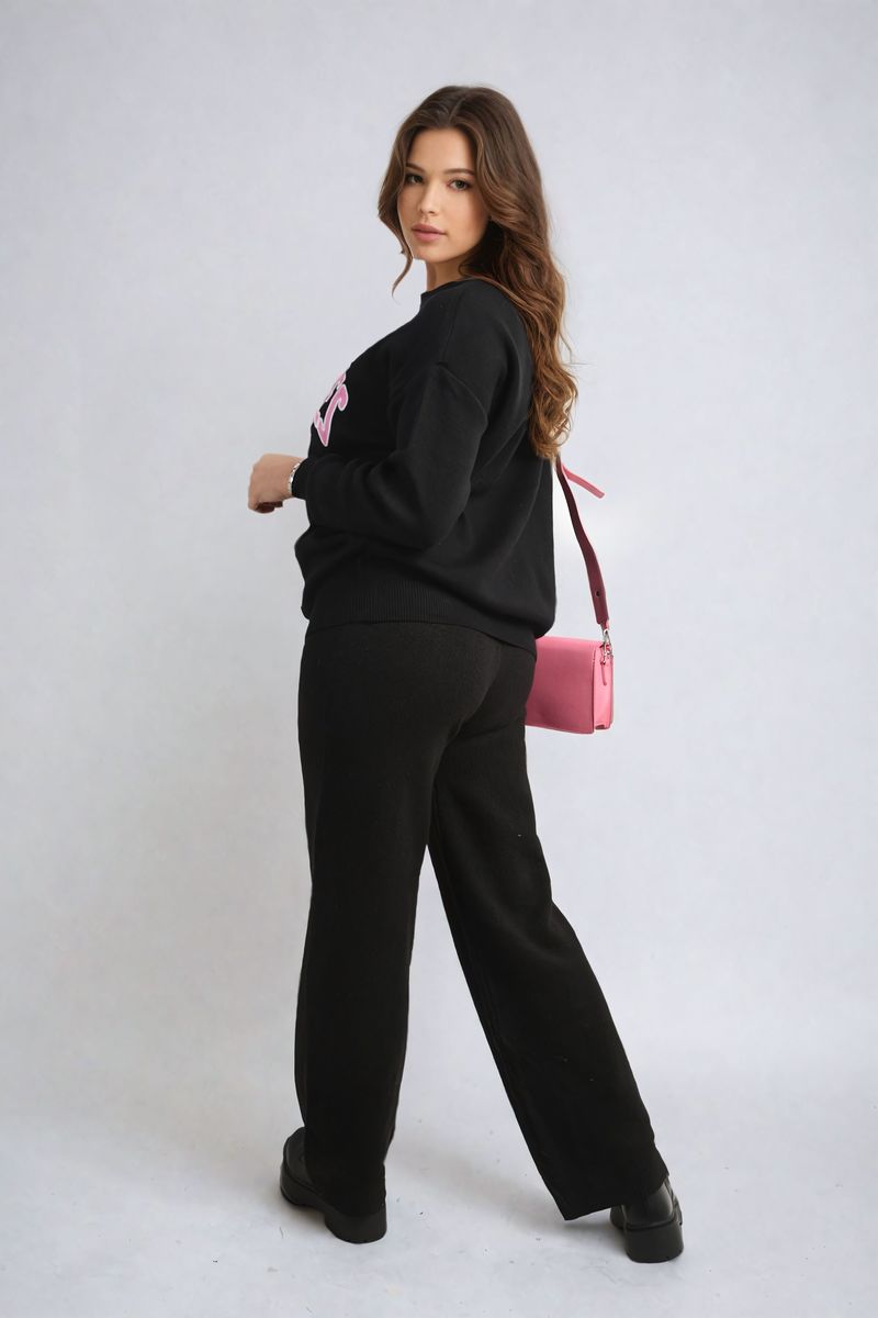 She Wears Glory™ Los Angeles Graphic Long Sleeve Knitted Jumper