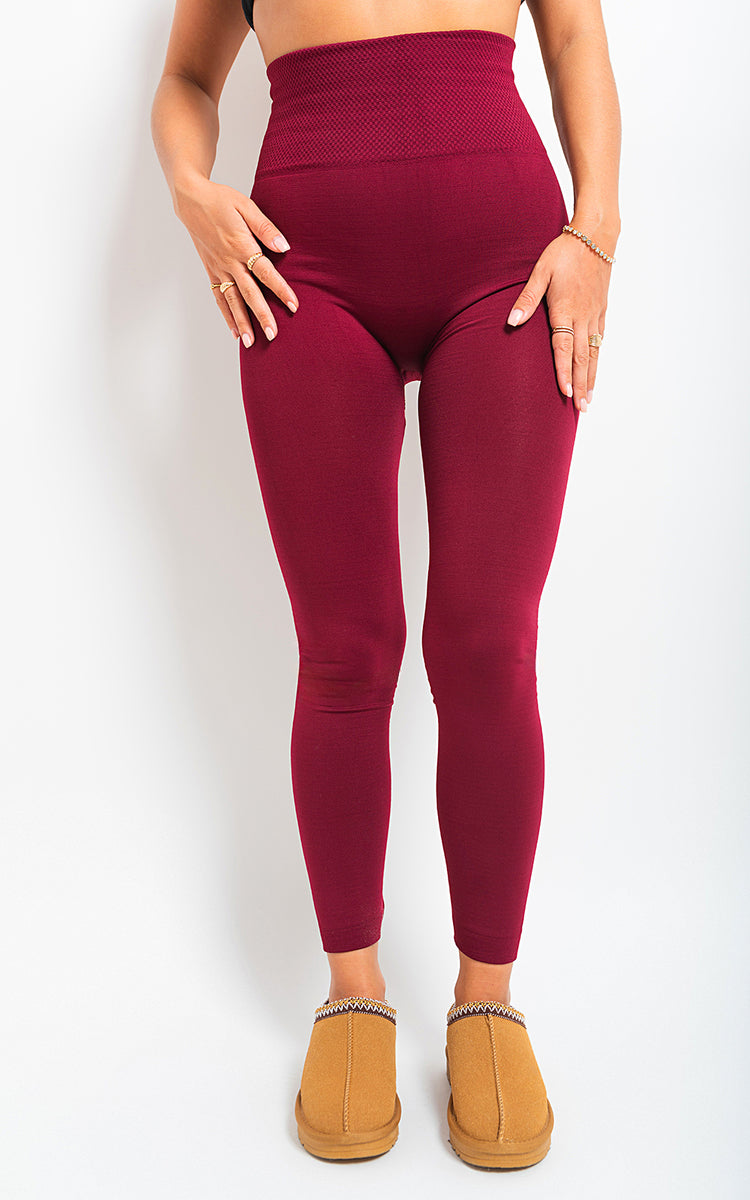 She Wears Glory™ High Waist Tummy Compression Slimming Leggings - Big Size