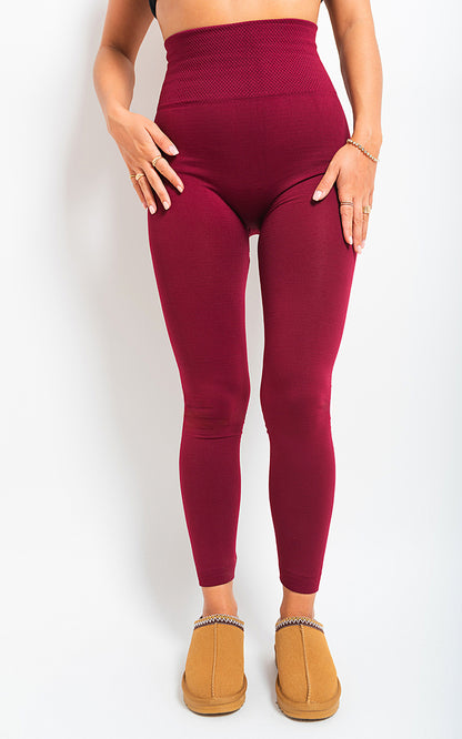 She Wears Glory™ High Waist Tummy Compression Slimming Leggings - Big Size