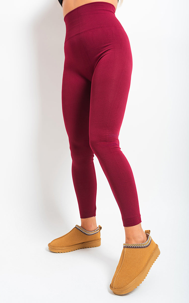 She Wears Glory™ High Waist Tummy Compression Slimming Leggings - Big Size