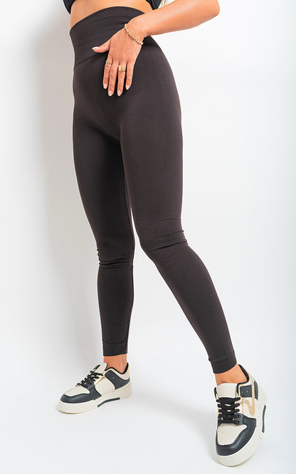 She Wears Glory™ High Waist Tummy Compression Slimming Leggings - Big Size