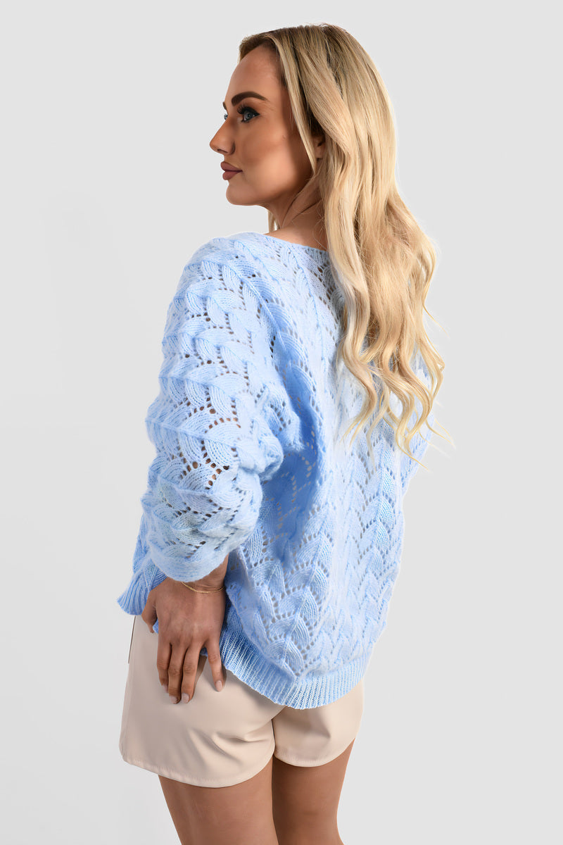 She Wears Glory™ Half Sleeve Chunky Cable Knit Jumper