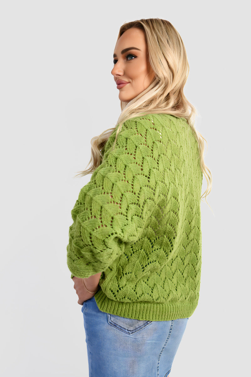 Half Sleeve Chunky Cable Knit Jumper - She Wears Glory Beverly Hills