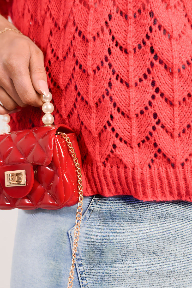 Half Sleeve Chunky Cable Knit Jumper - She Wears Glory Beverly Hills