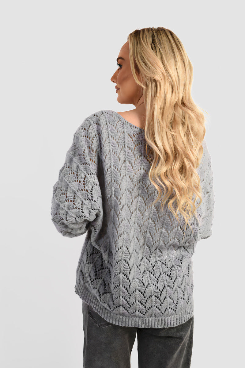 Half Sleeve Chunky Cable Knit Jumper - She Wears Glory Beverly Hills