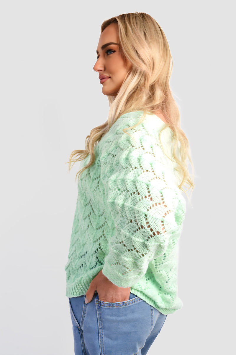Half Sleeve Chunky Cable Knit Jumper - She Wears Glory Beverly Hills