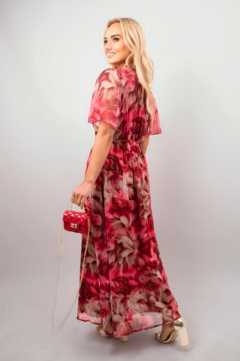 Wrap Floral Print Maxi Dress - She Wears Glory Beverly Hills