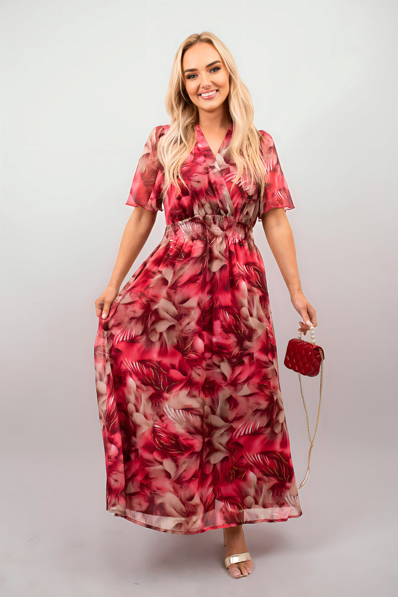 Wrap Floral Print Maxi Dress - She Wears Glory Beverly Hills