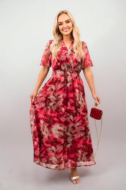 Wrap Floral Print Maxi Dress - She Wears Glory Beverly Hills
