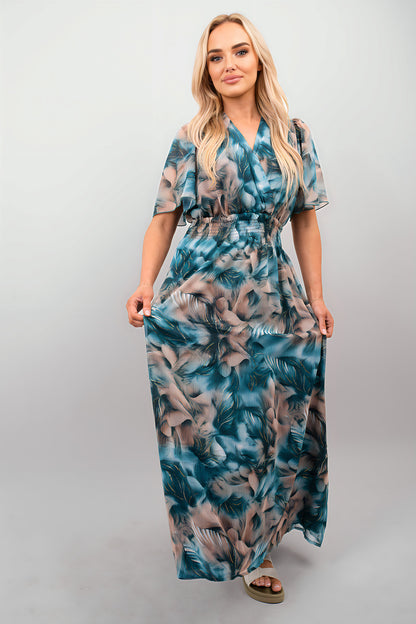 Wrap Floral Print Maxi Dress - She Wears Glory Beverly Hills