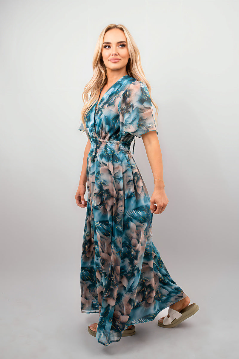 Wrap Floral Print Maxi Dress - She Wears Glory Beverly Hills
