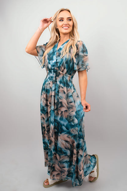 Wrap Floral Print Maxi Dress - She Wears Glory Beverly Hills