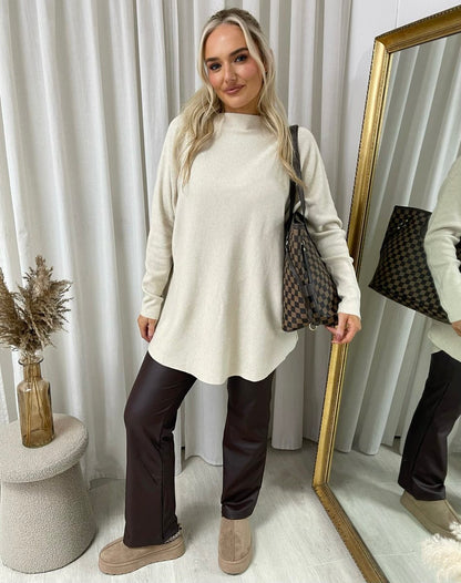 Loose Long Sleeve Knitted Jumper - She Wears Glory Beverly Hills