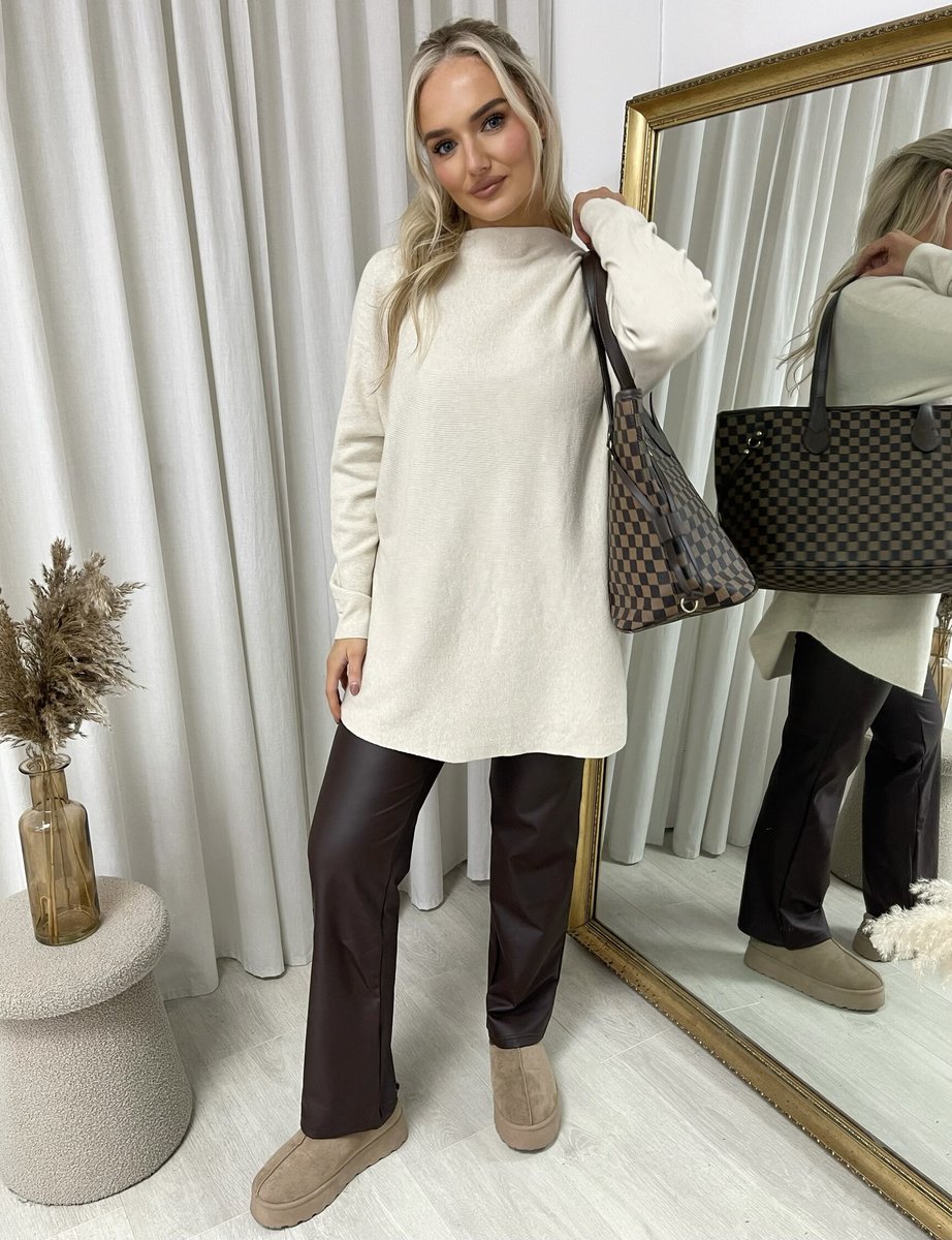 Loose Long Sleeve Knitted Jumper - She Wears Glory Beverly Hills