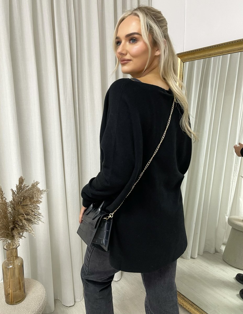 Loose Long Sleeve Knitted Jumper - She Wears Glory Beverly Hills