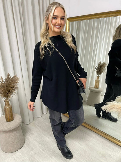 Loose Long Sleeve Knitted Jumper - She Wears Glory Beverly Hills