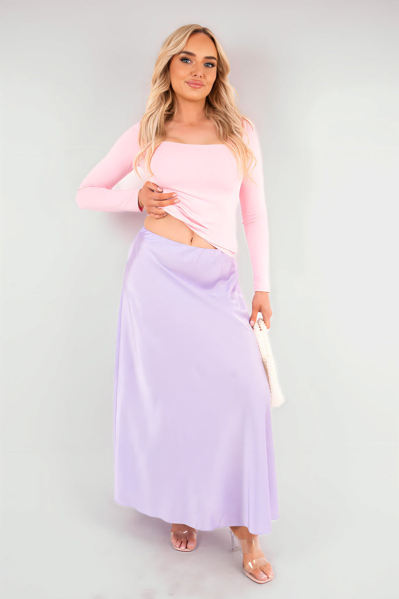 Lightweight High Waisted Maxi Skirt - She Wears Glory Beverly Hills