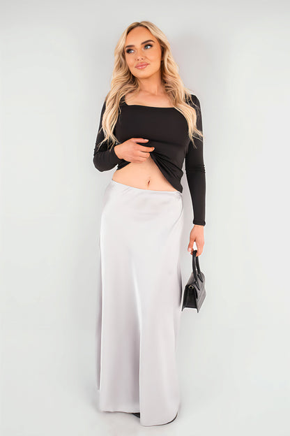 Lightweight High Waisted Maxi Skirt - She Wears Glory Beverly Hills