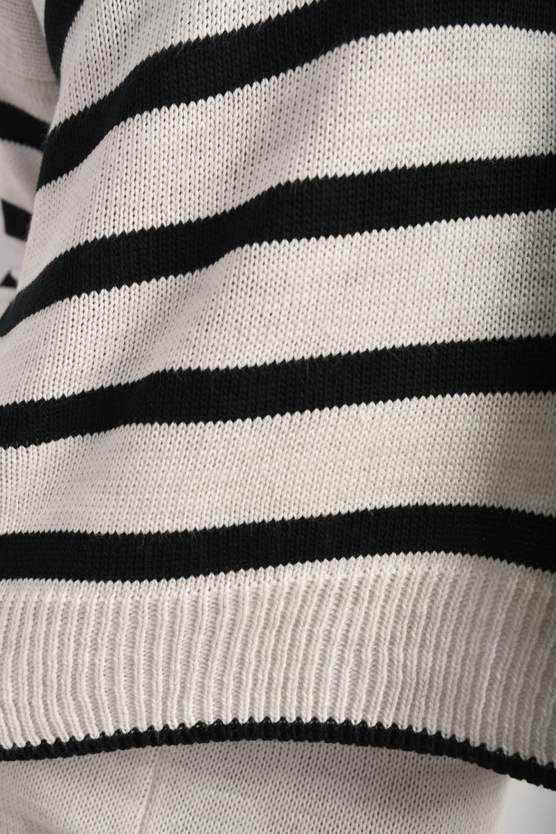 She Wears Glory™ Knitted Striped Long Sleeve Top and  Pants Co-ord Set