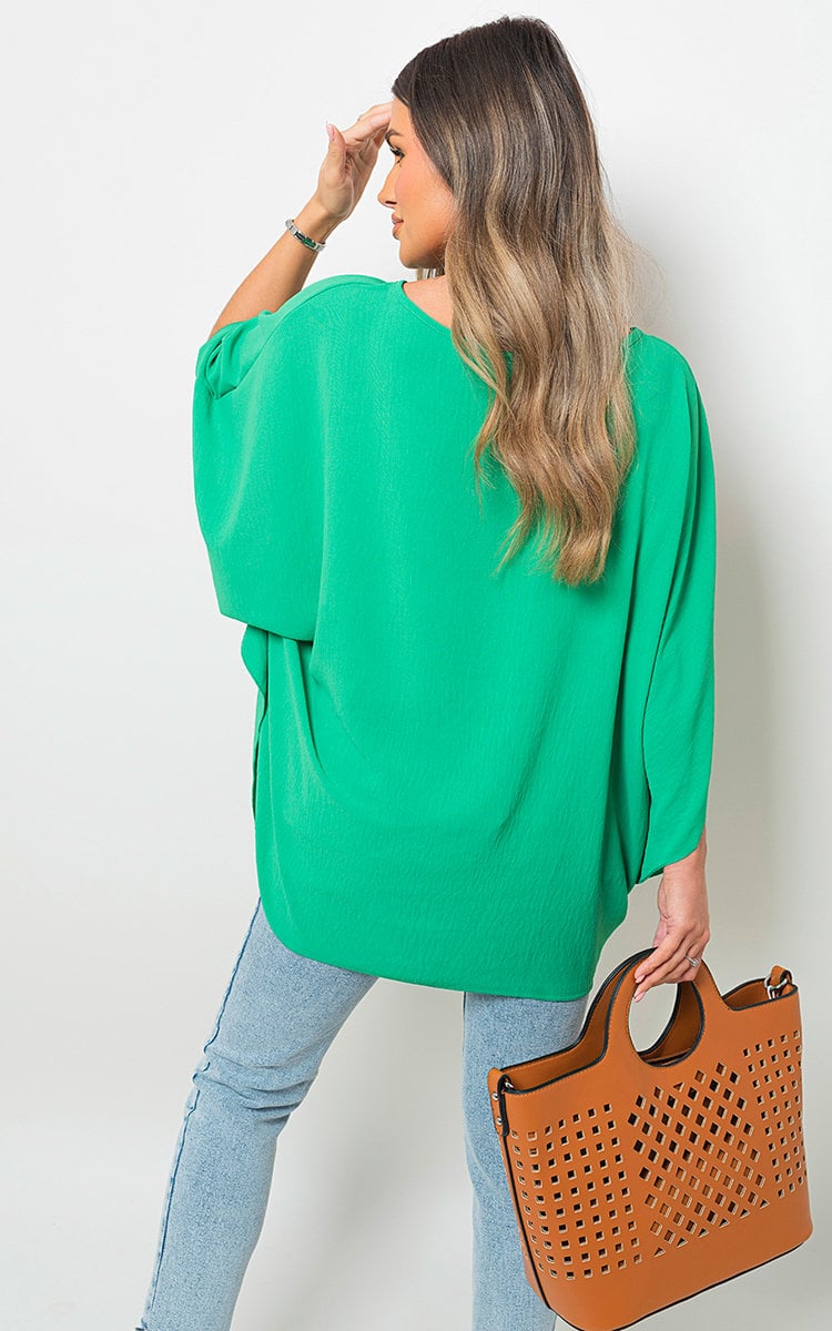 She Wears Glory™ Oversized Batwing Sleeve Casual Tops