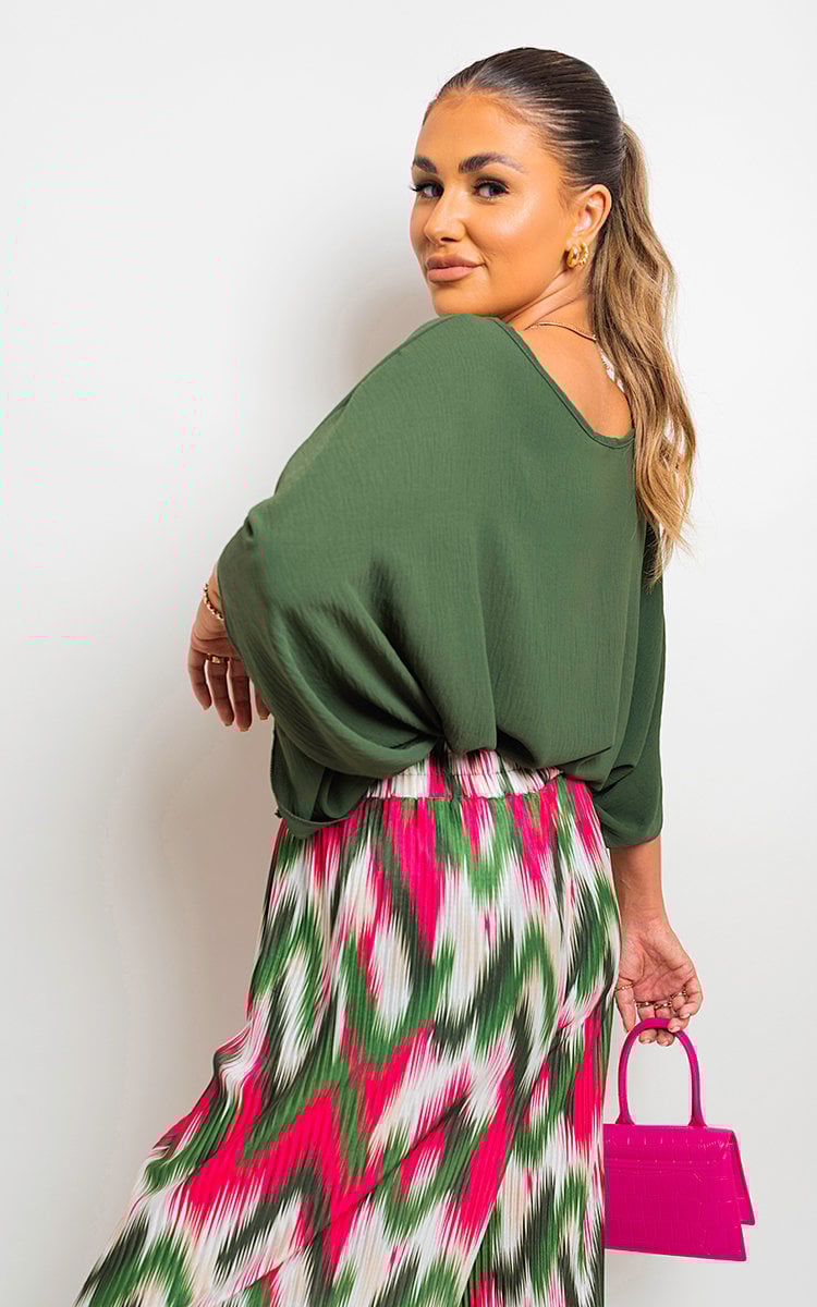 She Wears Glory™ Oversized Batwing Sleeve Casual Tops