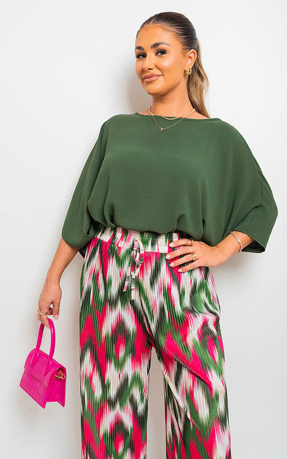 She Wears Glory™ Oversized Batwing Sleeve Casual Tops