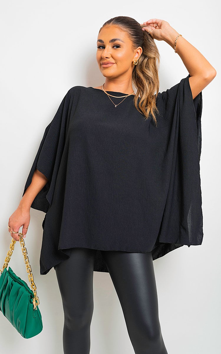 She Wears Glory™ Oversized Batwing Sleeve Casual Tops
