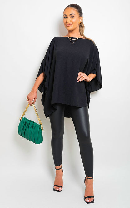 She Wears Glory™ Oversized Batwing Sleeve Casual Tops