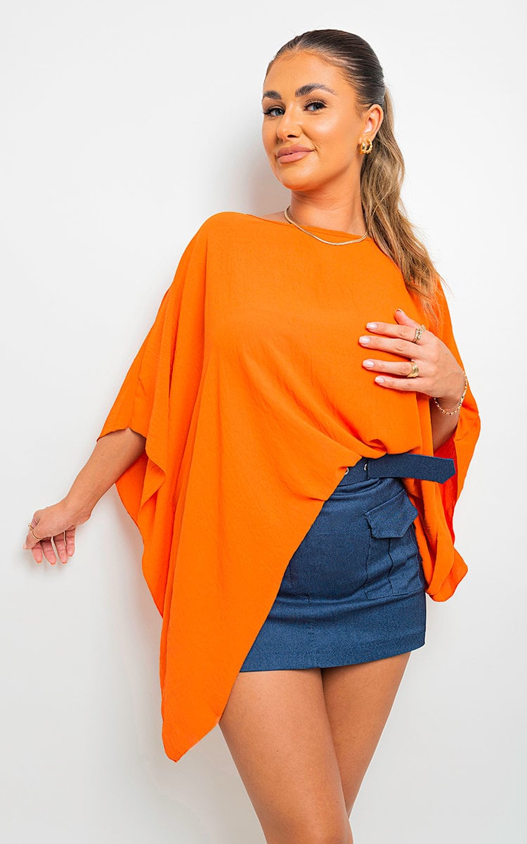 She Wears Glory™ Oversized Batwing Sleeve Casual Tops