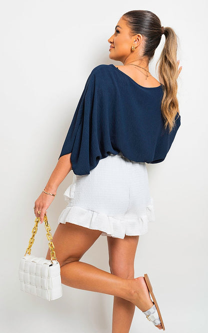 She Wears Glory™ Oversized Batwing Sleeve Casual Tops