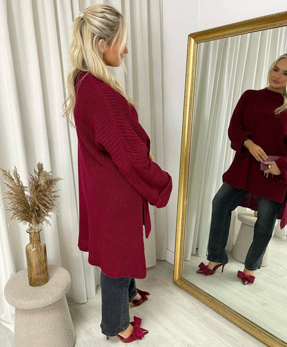 She Wears Glory™ High Neck Oversized Long Sleeve Knitted Jumper