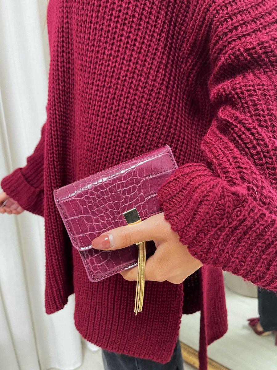 She Wears Glory™ High Neck Oversized Long Sleeve Knitted Jumper