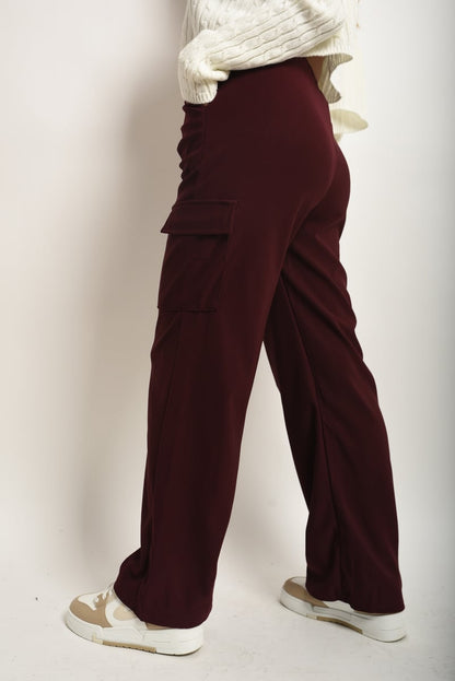 She Wears Glory™ Wide Leg Drawstring Waist Flap Pocket Trouser