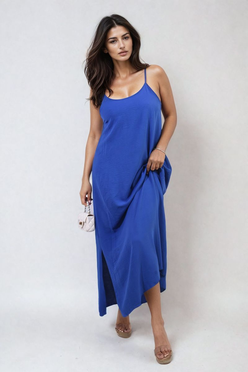 She Wears Glory™ Spaghetti Strap Side Slit Maxi Dress