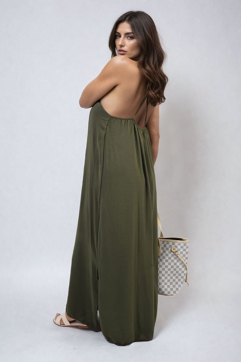 She Wears Glory™ Spaghetti Strap Side Slit Maxi Dress