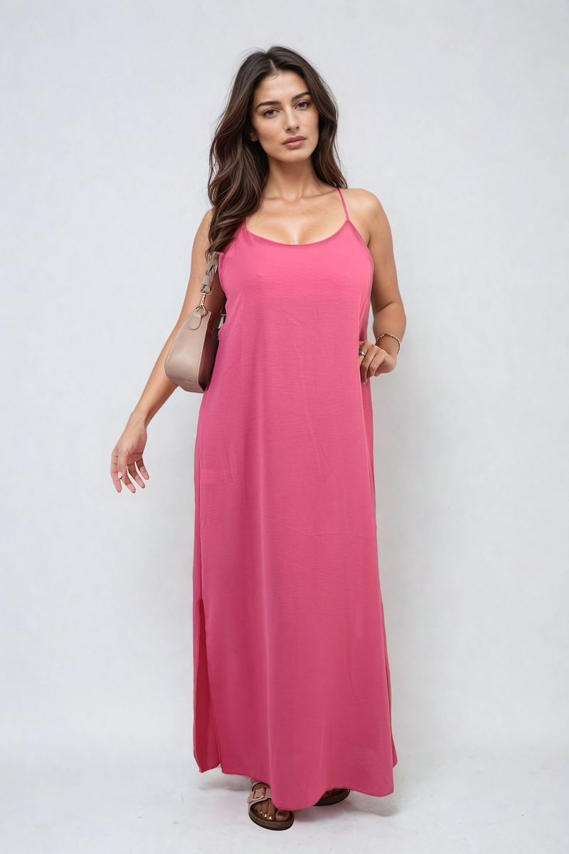 She Wears Glory™ Spaghetti Strap Side Slit Maxi Dress