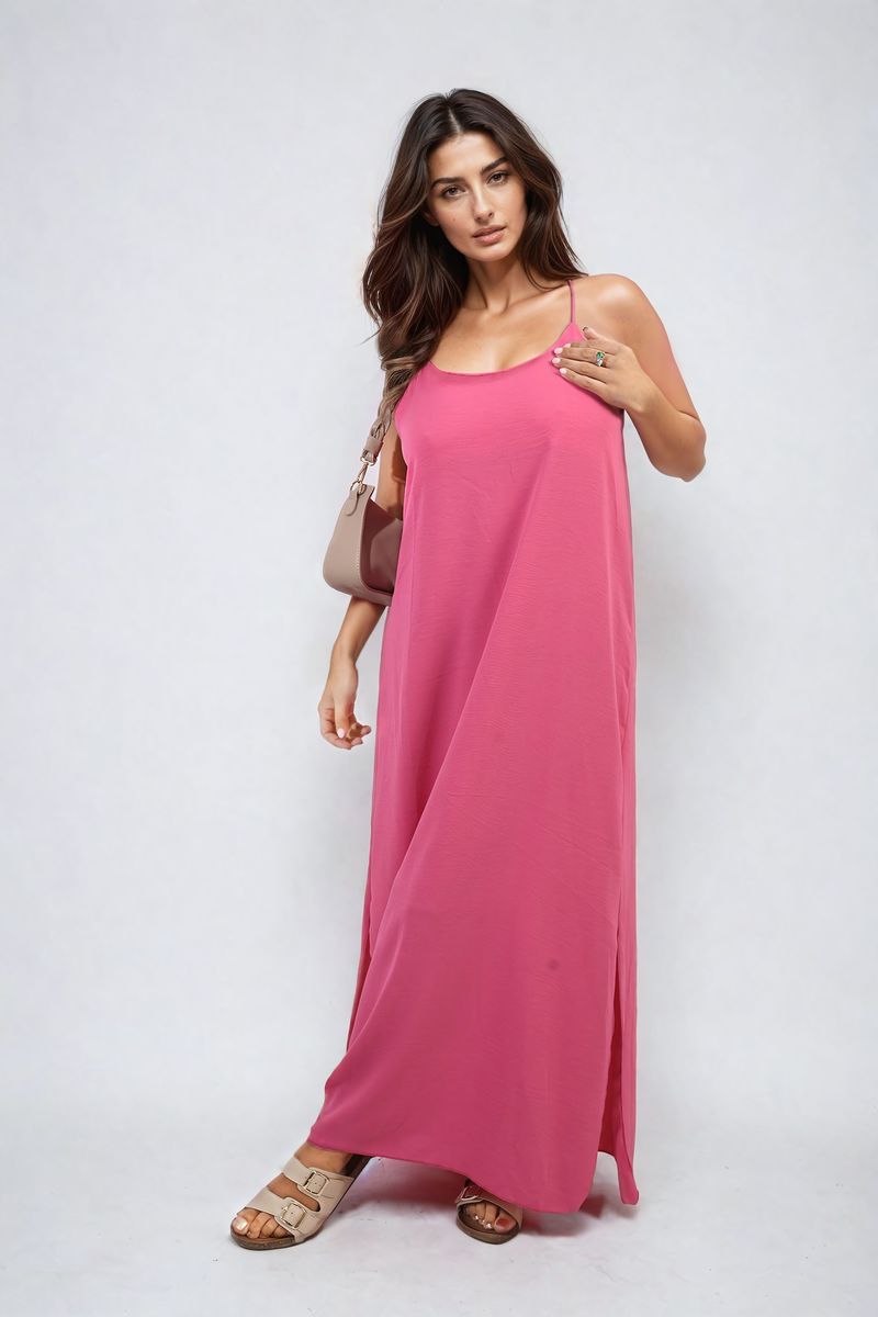 She Wears Glory™ Spaghetti Strap Side Slit Maxi Dress