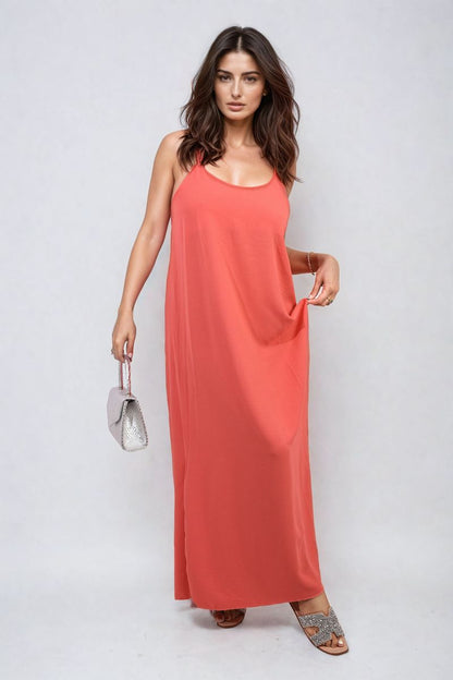She Wears Glory™ Spaghetti Strap Side Slit Maxi Dress