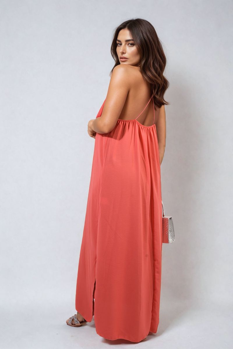 She Wears Glory™ Spaghetti Strap Side Slit Maxi Dress