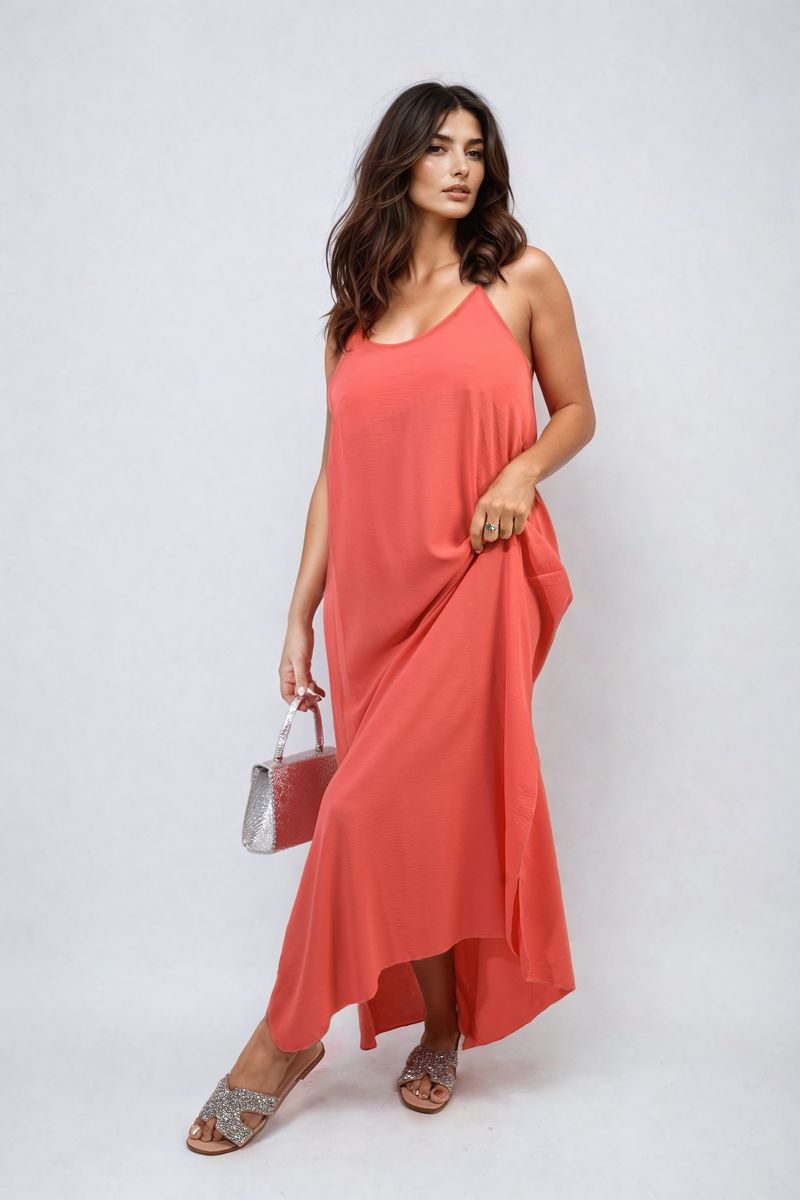 She Wears Glory™ Spaghetti Strap Side Slit Maxi Dress