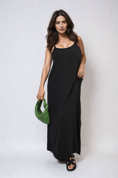 She Wears Glory™ Spaghetti Strap Side Slit Maxi Dress
