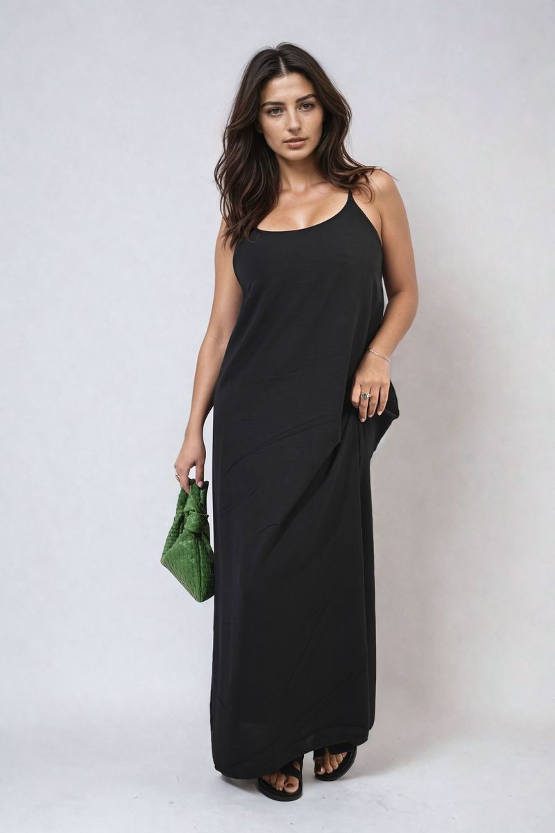 She Wears Glory™ Spaghetti Strap Side Slit Maxi Dress